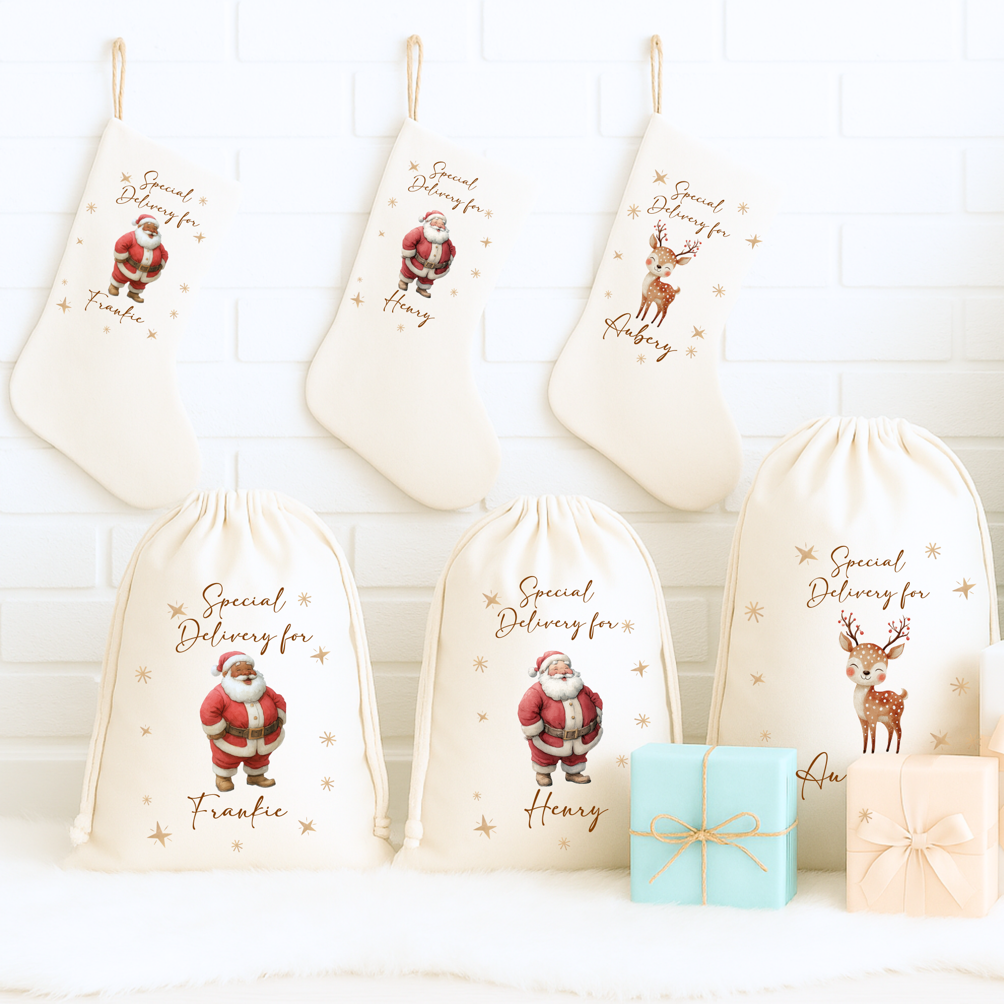 Personalised Christmas Santa Stockings