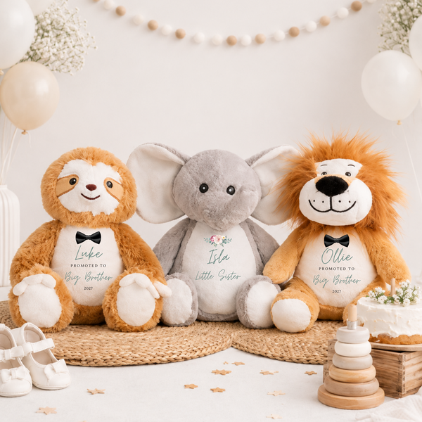 Personalised Big Brother & Big Sister Bunny Soft Toy