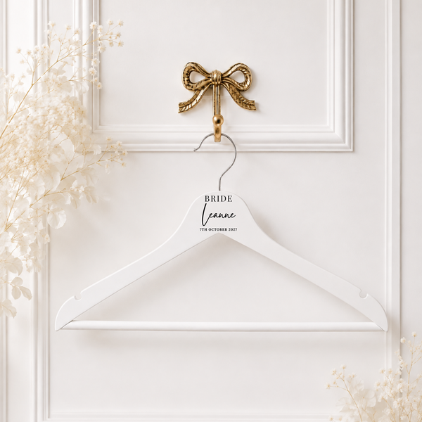 Personalised Wooden Hanger for Brides
