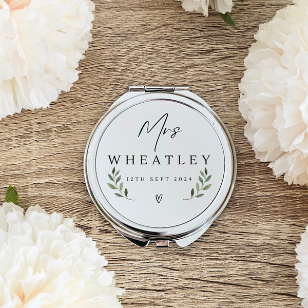 Personalised Compact Mirrors For Wedding