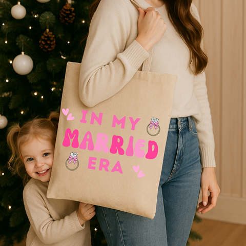 Personalised Married Tote Bag For Christmas