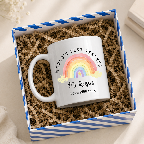 Personalised Rainbow Mug For Teachers