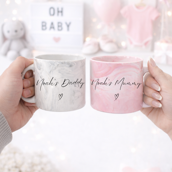 Personalised Marble New Mum Mug