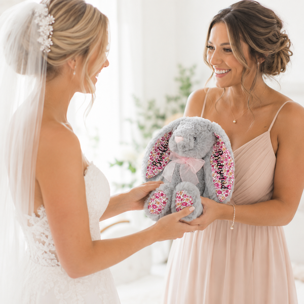 Personalised Flower Girl Gift White Bunny