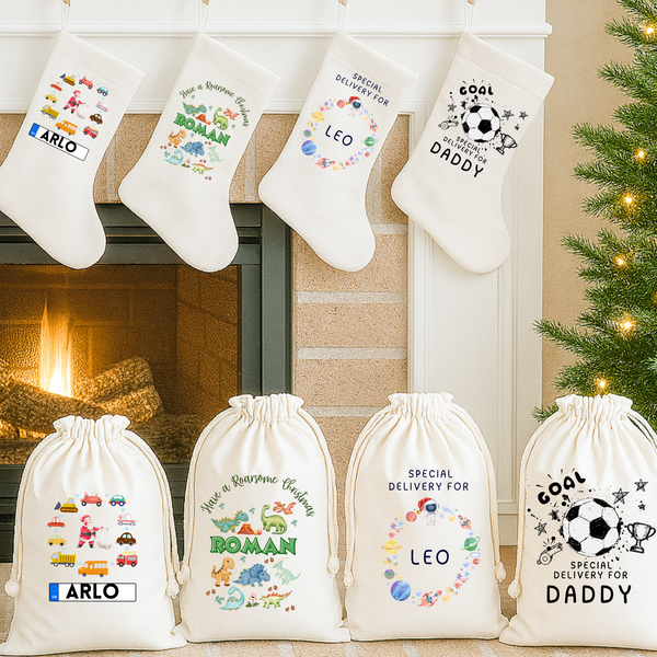 Personalised Christmas Stockings For Boys