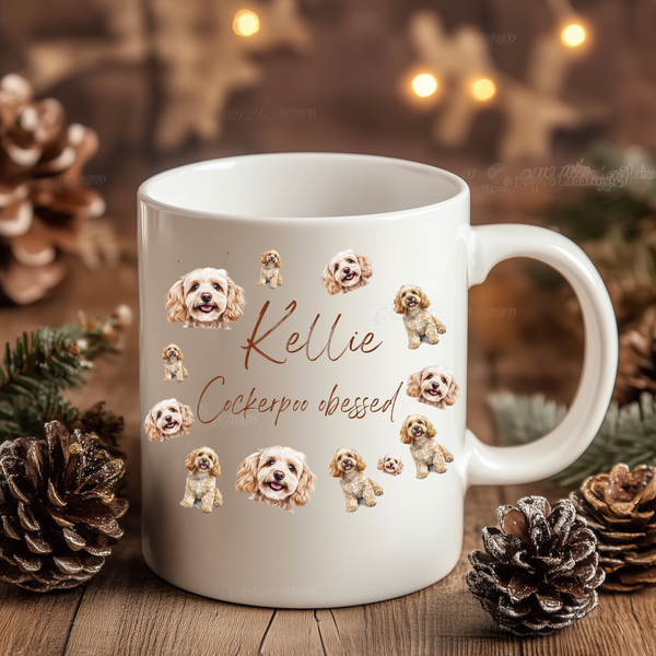 Personalised Cockapoo Mug For Christmas