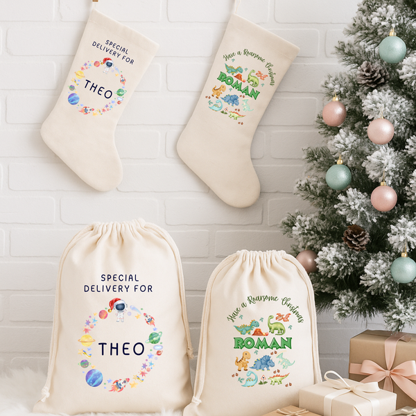 Personalised Christmas Stockings For Boys