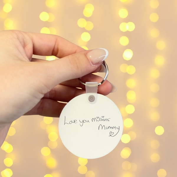 Personalised Handwritten Message Keyring