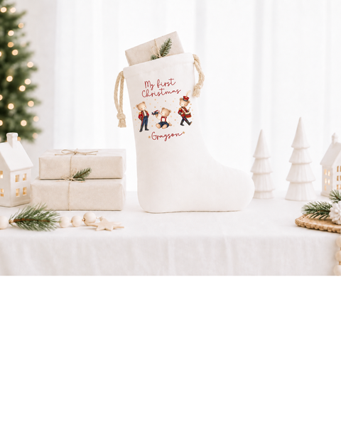 Personalised Teddy Bear Christmas Stockings & Santa Sacks