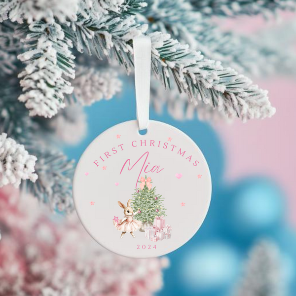 Personalised First Christmas Bauble