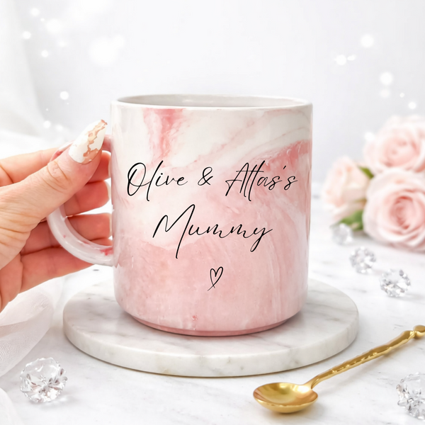 Personalised Marble New Mum Mug