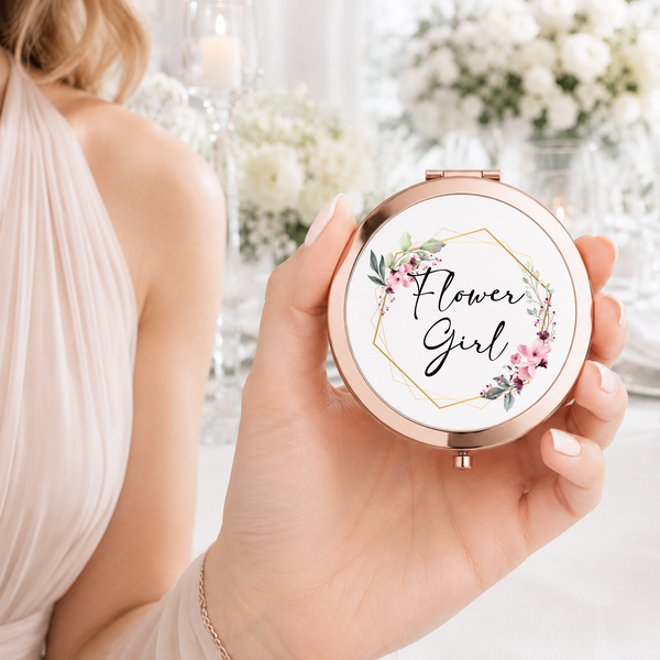 Personalised Compact Mirror For Flower Girl