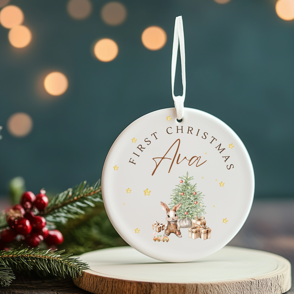 Personalised First Christmas Bauble