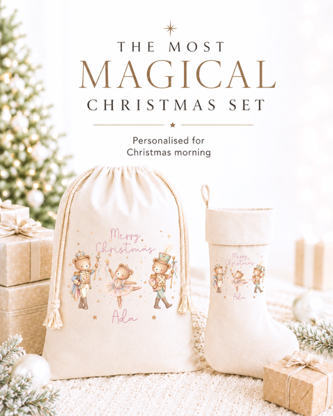 Personalised Teddy Bear Christmas Stockings & Santa Sacks