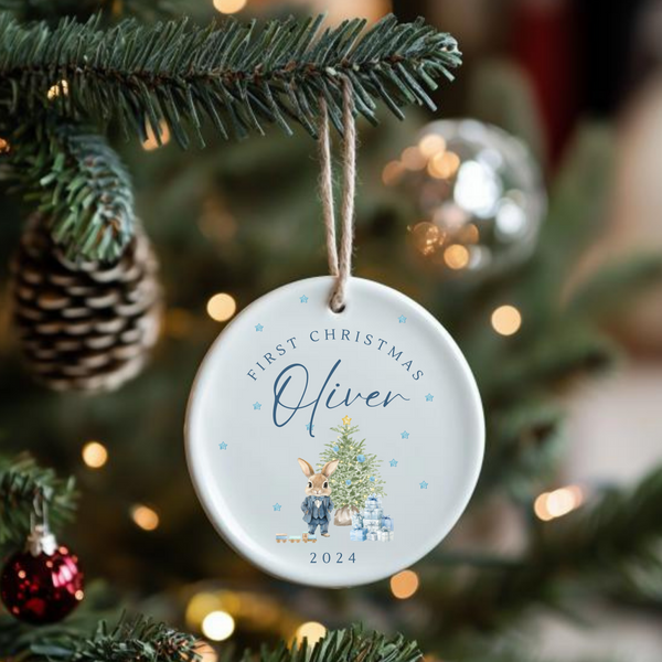 Personalised First Christmas Bauble