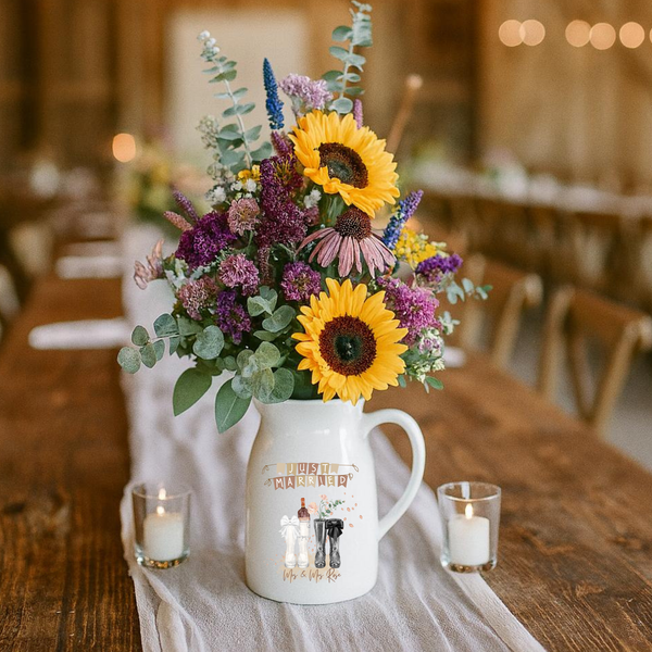 Personalised Ceramic Wedding Vase Keepsake
