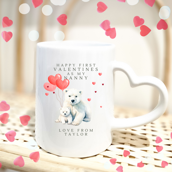 Personalised First Valentines Mug For Grandma/Nanny