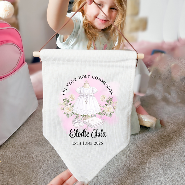 Personalised Christening Flag Banner For Kids