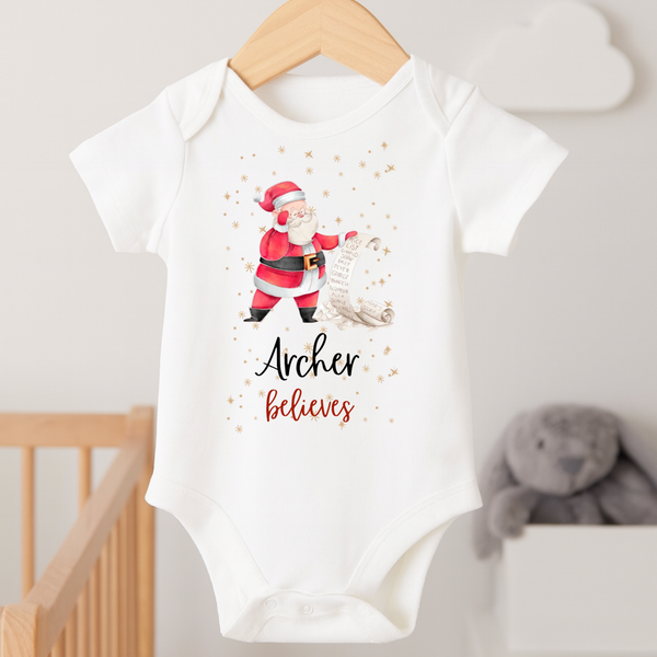 Personalised Santa Sleepsuit For Christmas