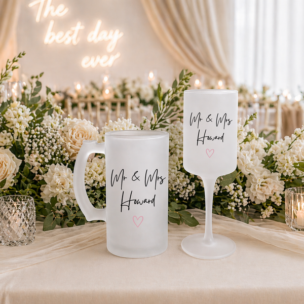 Personalised Wedding Glasses for Couples