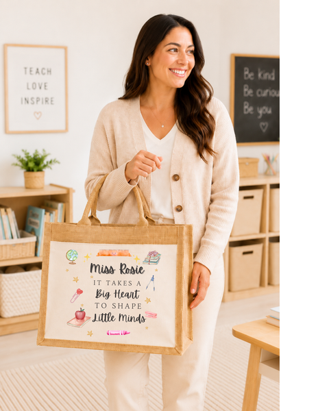 Personalised Teacher Tote Bag
