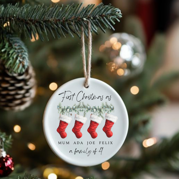 Personalised Stocking Ceramic Bauble