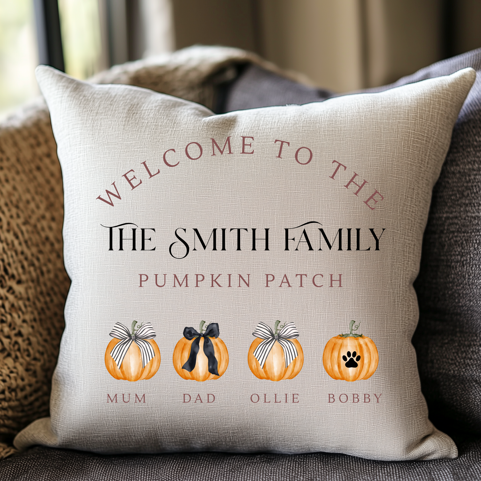 Pumpkin Cushion and Blanket Set – Cozy Halloween & Autumn Decor