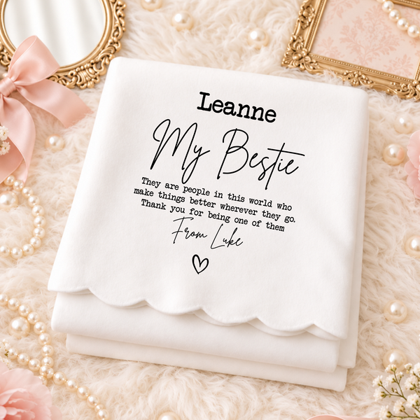 Personalised Best Friend Blanket | Custom Bestie Gift