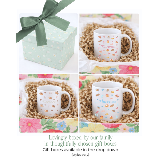 Personalised Breakfast Croissant Mug For Nanny