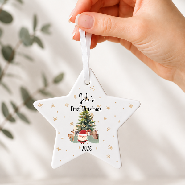Baby's First Christmas Bauble, Baby 1st Xmas Ornament,1st Christmas Keepsake Ornament Gift