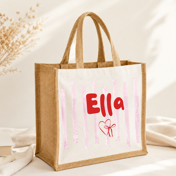 Personalised Stripey Tote Bag For Her