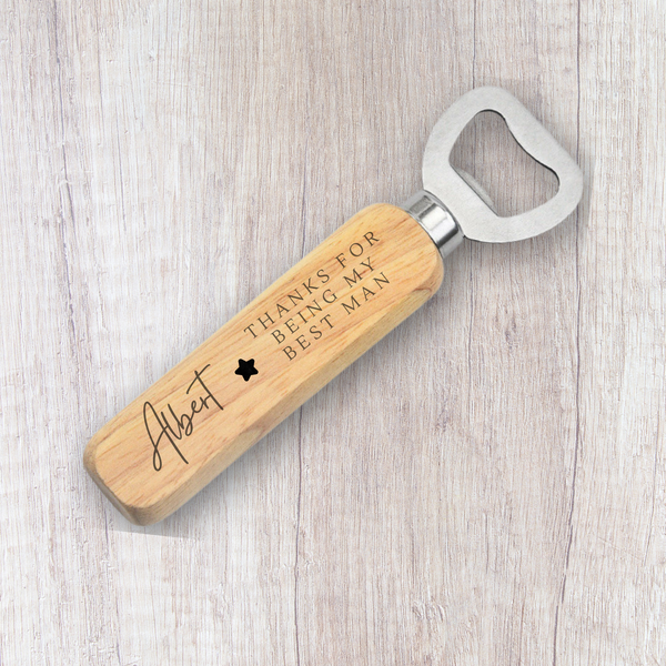 Personalised Bottle Opener For Best Man