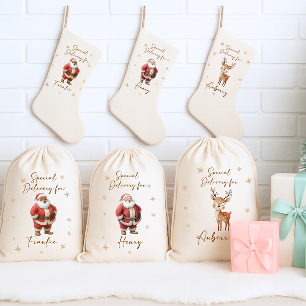 Personalised Christmas Santa Stockings