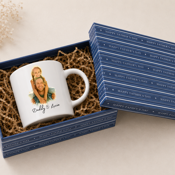 Personalised Photo Mug & Coaster Set – The Moment You Became My Daddy | Father's Day Gift