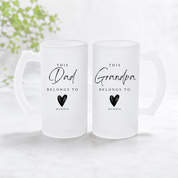 Personalized Beer Stein for Dad & Grandad | Frosted Mug