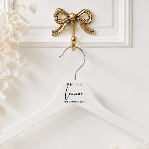 Personalised Wooden Hanger for Brides