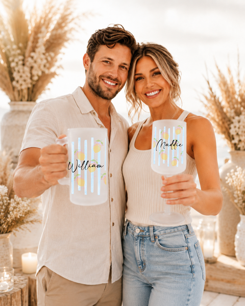 Personalised Lemon Wine Glass For Her