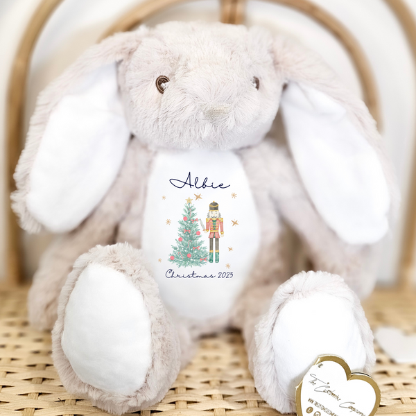 Personalised Christmas Teddy Bear – Nutcracker Gift for Kids