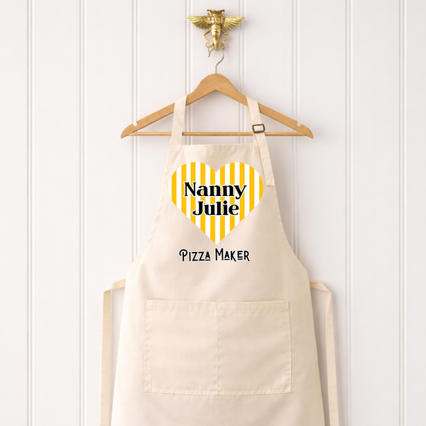 Personalised Stripey Apron For Mother's Day