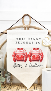 Personalised Christmas Nanny Sign