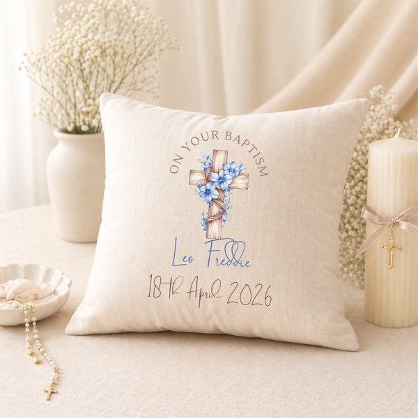 Personalised Christening, Baptism, Holy Communion Cushion
