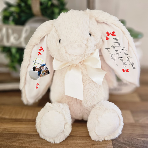 Personalised First Valentines As... Photo Bunny For Valentines