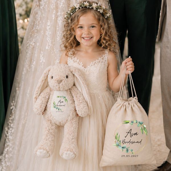 Flower Girl & Page Boy Gift | Personalised Soft Toy