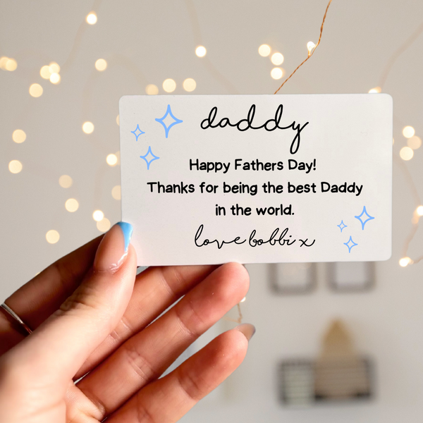 Personalised Dad Wallet Card