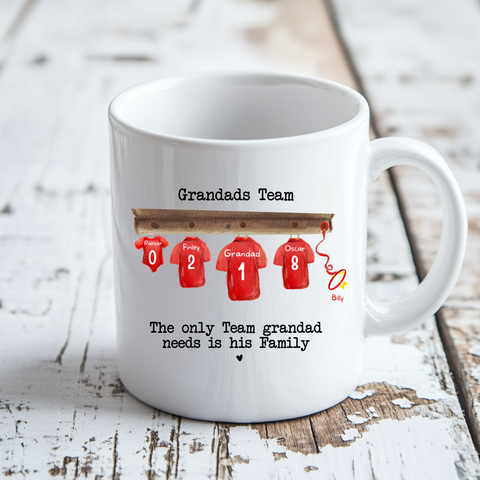 Personalised Fathers Day Gifts, New Dads Football Team Mug