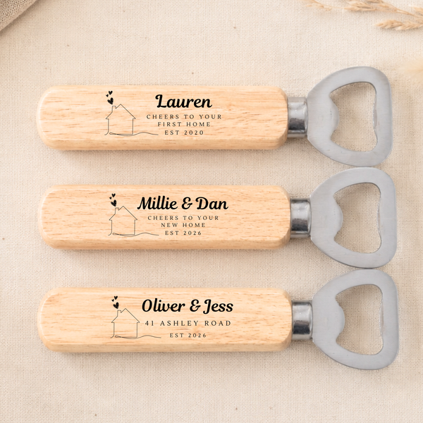 Personalised New Home, First Home Bottle Opener
