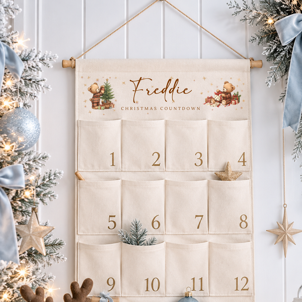 Personalised Christmas Teddy Bear Advent Calendar