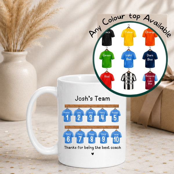 Personalised Football Coach Mug – Team Shirts Thank You Gift