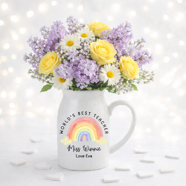 Personalised Rainbow Watercolour Teacher Thank You Gift