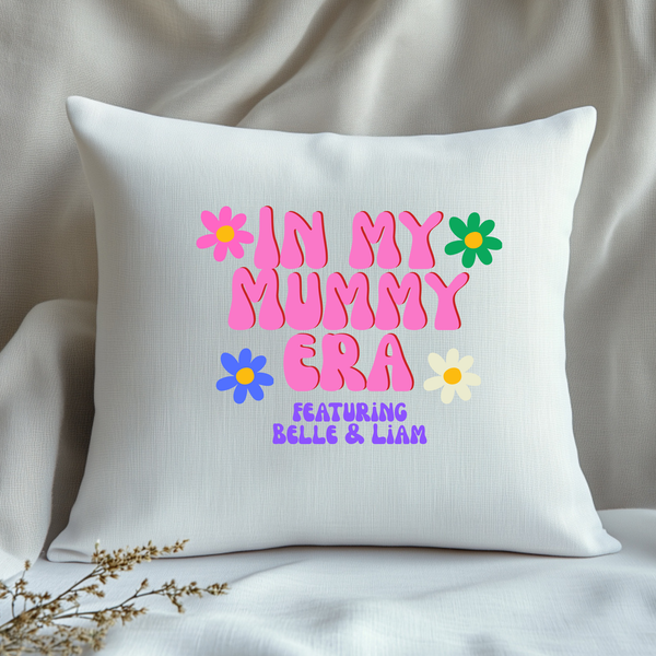 In My Mum Era Cushion – Aesthetic Throw Pillow for Mum | Cosy Christmas Gift for Mummy or Mama